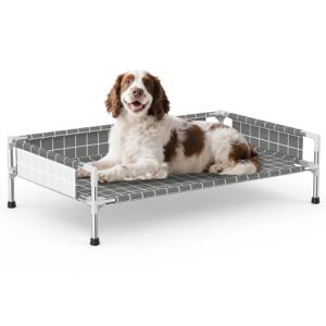 Elevated Dog Bed with Fence for Small Dogs