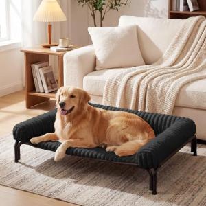 Czpalo Elevated Dog Bed with Removable Cushion
