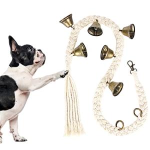 Handwoven Dog Doorbell with 6 Loud Bells