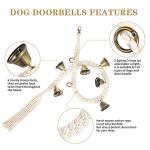 Handwoven Dog Doorbell with 6 Loud Bells