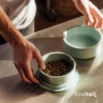 KindTail Portable Dog Travel Bowls Set of 2