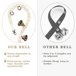 Handwoven Dog Doorbell with 6 Loud Bells