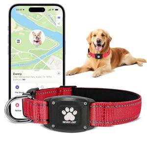 GPS Dog Collar Tracker for Small Dogs - Red