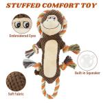 Durable Squeaky Plush Monkey Toy for Dogs