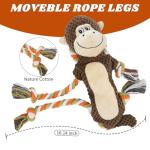Durable Squeaky Plush Monkey Toy for Dogs
