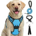 FURRYFECTION No Pull Reflective Dog Harness - Blue