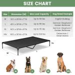 PVY Large Elevated Dog Bed for Outdoors