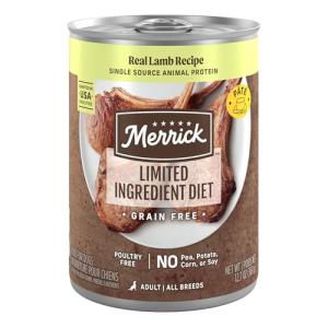 Merrick Grain-Free Lamb Wet Dog Food, 12 Cans