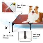 Portable Waterproof Elevated Dog Bed in Red
