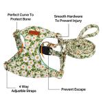 No Pull Floral Dog Harness and Leash Set