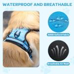 FURRYFECTION No Pull Reflective Dog Harness - Blue