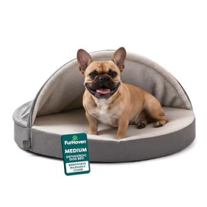 Furhaven 26" Round Orthopedic Dog Bed - Gray