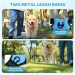 FURRYFECTION No Pull Reflective Dog Harness - Blue