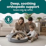 Furhaven 26" Round Orthopedic Dog Bed - Gray