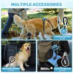 FURRYFECTION No Pull Reflective Dog Harness - Blue