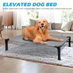 Heeyoo Cooling Elevated Dog Bed with Chew Proof Mesh