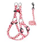 No-Pull Adjustable Pink Dog Harness and Leash Set