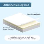 Orthopedic Memory Foam Dog Bed with Washable Cover