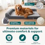 Furhaven Large Orthopedic Dog Bed with Bolsters