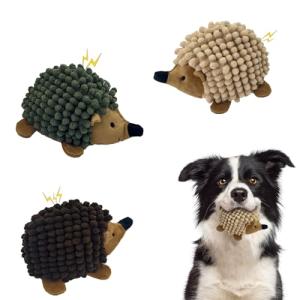 Plush Squeaky Hedgehog Dog Toys - 3 Pack