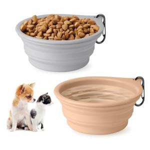 Collapsible Dog Bowl Set for Travel, 2 Pack
