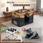 LOOBANI Foldable Playpen for Small Dogs and Cats