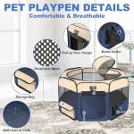 Aivituvin Portable Dog Playpen with Shade Cover