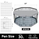 PJYuCien Foldable Dog Playpen with Cover