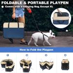 Aivituvin Portable Dog Playpen with Shade Cover