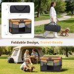 LOOBANI Foldable Playpen for Small Dogs and Cats
