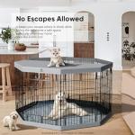PJYuCien Foldable Dog Playpen with Cover