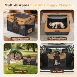 LOOBANI Foldable Playpen for Small Dogs and Cats