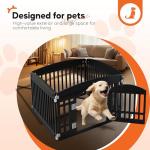 Foldable 4-Panel Dog Playpen with Safety Door