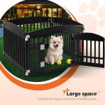 Foldable 4-Panel Dog Playpen with Safety Door