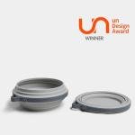 Cleverpup Nomad Collapsible Travel Dog Bowl - Grey