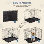 DUMOS 30-Inch Medium Dog Crate with Leak-Proof Tray