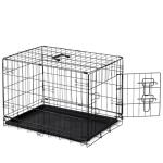 DUMOS 30-Inch Medium Dog Crate with Leak-Proof Tray