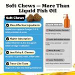 Omega 3 for Dogs – Salmon Oil for Dogs Skin & Coat Health, Fish Oil Supplement for Dog Shedding, Itch & Hot Spot Relief, Allergy Chews with EPA & DHA Fatty Acids for Skin & Joint Support - 180 Ct