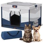 LOOBANI Foldable Dog Playpen for Small Dogs–Sturdy Puppy Playpen Indoor Outdoor with Full-Zip Washable Fabric Enclosure, 690D Waterproof Oxford Fabric, Portable Pet Crate with Carry Bag,32''x24''x22''