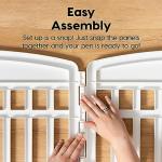 IRIS USA 34" 2-Panel Add-On Panels, Pet Dog Puppy Playpen, Foldable, Customizable, White