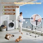 LOOBANI Foldable Dog Playpen for Small Dogs–Sturdy Puppy Playpen Indoor Outdoor with Full-Zip Washable Fabric Enclosure, 690D Waterproof Oxford Fabric, Portable Pet Crate with Carry Bag,32''x24''x22''