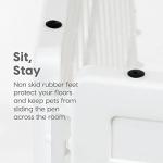 IRIS USA 34" 2-Panel Add-On Panels, Pet Dog Puppy Playpen, Foldable, Customizable, White