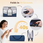 LOOBANI Foldable Dog Playpen for Small Dogs–Sturdy Puppy Playpen Indoor Outdoor with Full-Zip Washable Fabric Enclosure, 690D Waterproof Oxford Fabric, Portable Pet Crate with Carry Bag,32''x24''x22''