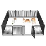 New Thickened Version Dog Playpen, 32 Inch Dog Fences for The Yard, Portable Outdoor Dog Playpen for Large/Medium/Small Dogs, Foldable Metal Dog Dlaypen, with Doors (16 Panels, 32 Inch)