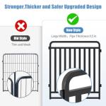 New Thickened Version Dog Playpen, 32 Inch Dog Fences for The Yard, Portable Outdoor Dog Playpen for Large/Medium/Small Dogs, Foldable Metal Dog Dlaypen, with Doors (16 Panels, 32 Inch)