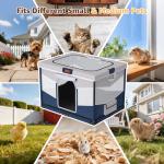 LOOBANI Foldable Dog Playpen for Small Dogs–Sturdy Puppy Playpen Indoor Outdoor with Full-Zip Washable Fabric Enclosure, 690D Waterproof Oxford Fabric, Portable Pet Crate with Carry Bag,32''x24''x22''