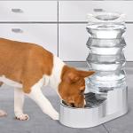 RIZZARI Gravity Dog Water Dispenser: 8L Large Auto-Refill Stainless Steel Pet Water Feeder - No-Spill BPA-Free Design for Large Dogs & Multi-Dog Homes - Everyday Indoor & Outdoor Spaces