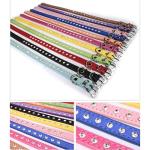 Pink Rhinestone Small Dog Collars for Female Dogs, Pretty Bling Diamond Cat Collar Crystal Sparkly Glitter Jewel Puppy Collar for XXS Xs Small Medium Pet Girl Dogs Kitten, XSmall