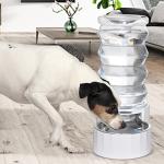 RIZZARI Gravity Dog Water Dispenser: 8L Large Auto-Refill Stainless Steel Pet Water Feeder - No-Spill BPA-Free Design for Large Dogs & Multi-Dog Homes - Everyday Indoor & Outdoor Spaces
