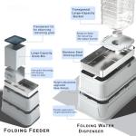 Elevated Dog Bowls Set, 1 Gallon Automatic Gravity Food Feeder & Water Dispenser with Stainless Steel Bowls, Adjustable Elevated Feeder for Small Medium Large Dogs, Anti-Choking & Neck Protection